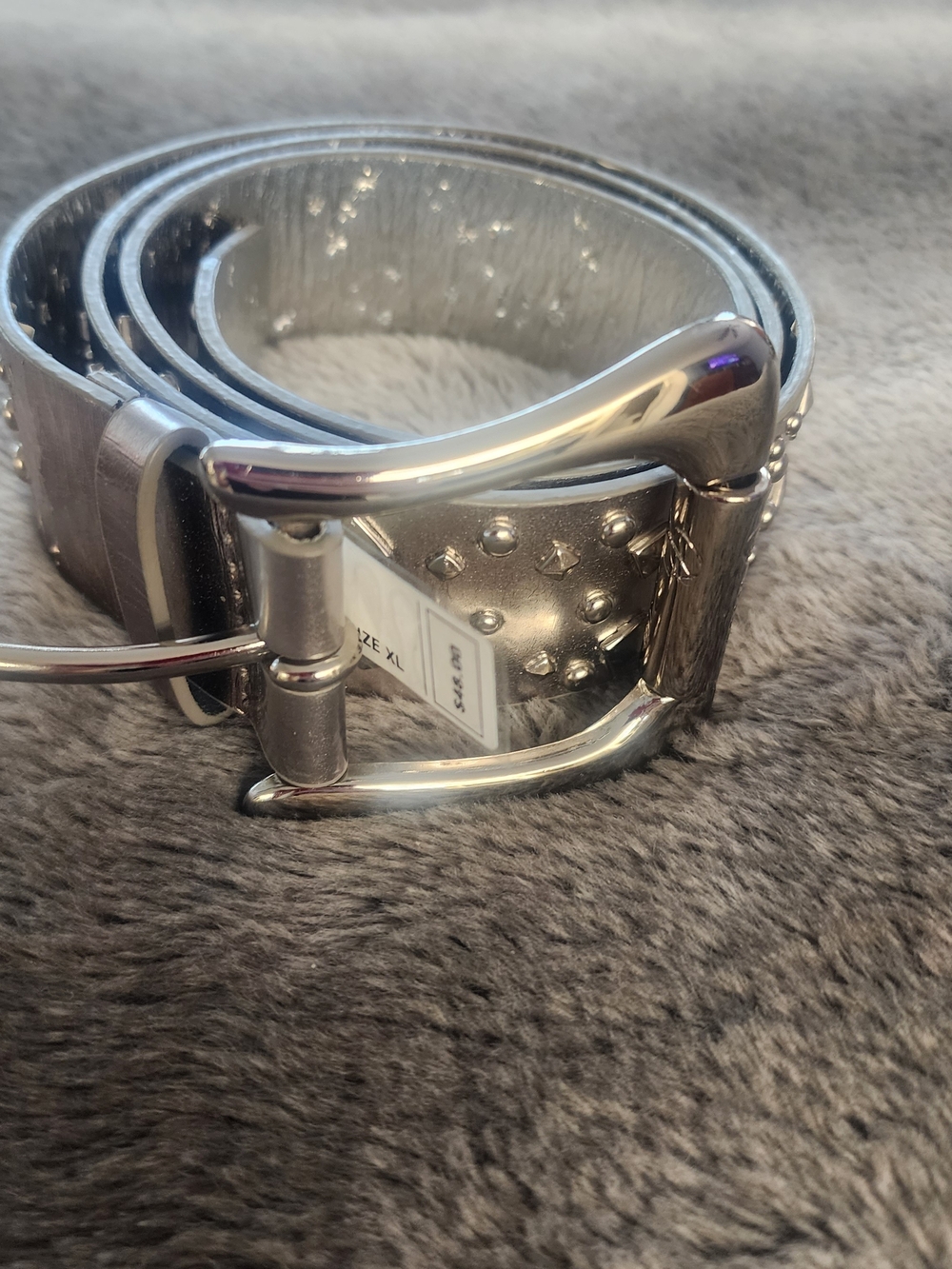Guess Silver Studded Leather Belt ***BRAND NEW***